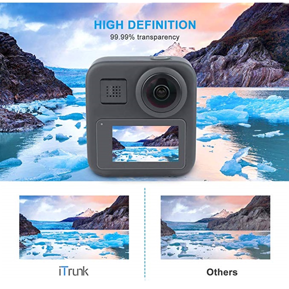 Kính cường lực bảo vệ màn hình LCD + ống kính cho camera Gopro Max