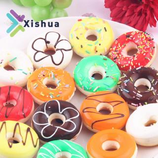 Mô Hình Bánh Donut Giả Nhiều Màu Sắc Trang Trí Giáng Sinh