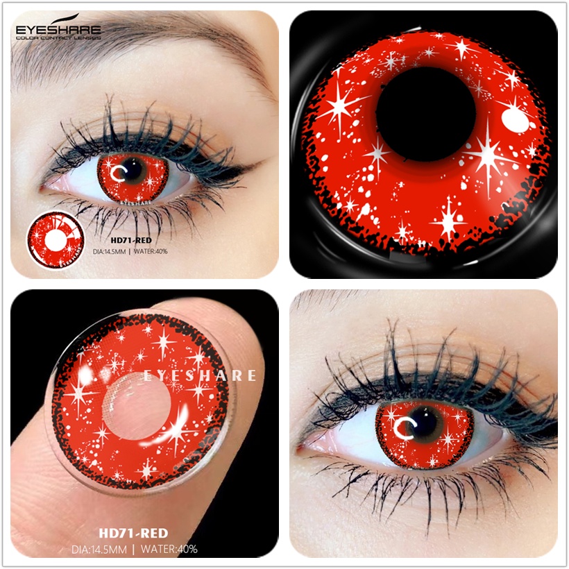 Cặp kính áp tròng EYESHARE nhiều màu sắc tùy chọn độc đáo dành cho hóa trang halloween