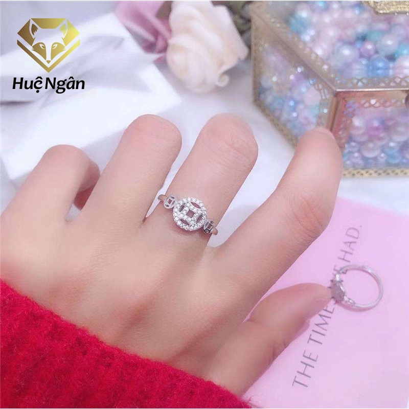 Nhẫn bạc Ý 925 Huệ Ngân - Kim tiền RR1587