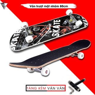 Ván trượt skateboard mặt nhám KeenStore hình mèo - tặng kèm dụng cụ vặn ván