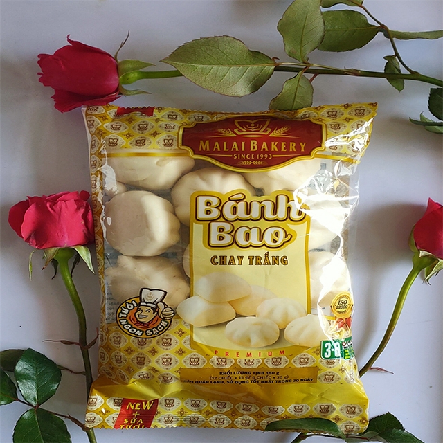Bánh bao chay trắng loại 12 cái/ gói, 6 cái/ gói