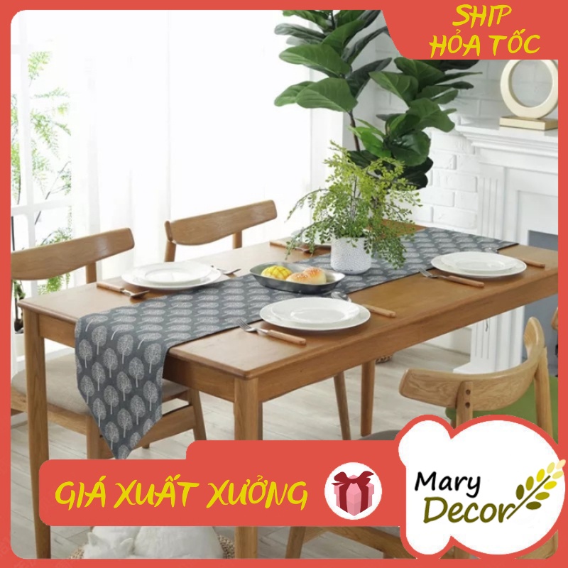 KHĂN RUNNER MARY DECOR - CÂY XÁM KR-A06