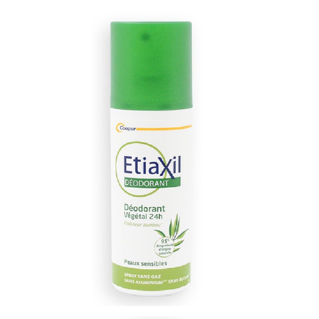 Xịt Khử Mùi Ngăn Mồ Hôi Chiết Xuất Nha Đam Etiaxil Deodorant Vegetal 24H Spray Sans Gaz 100ml