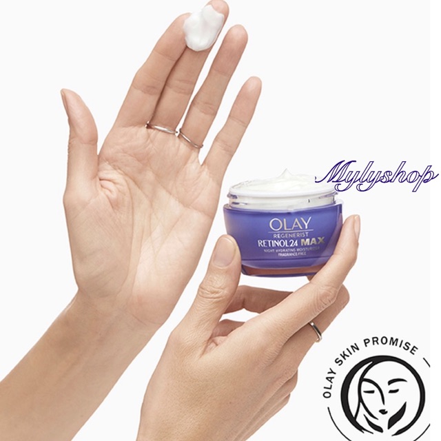 [Hàng mới USA] Kem dưỡng ẩm tái tạo da trắng sáng ban đêm Olay RETINOL24 MAX Night Cream