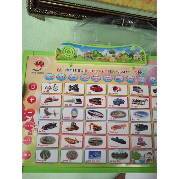 Bảng chữ cái điện tử song ngữ 11 chủ đề cho bé thông minh - Tặng kèm pin