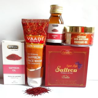 [ƯU ĐÃI COMBO HÀNG CHUẨN] SAFFRON tinh dầu oil, sữa rửa mặt,kem dưỡng trắng da, nhụy hoa nghệ tây