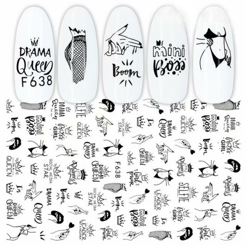sticker dán móng, sticker Hot,phụ kiện trang trí