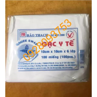 Gạc Y Tế Bảo Thạch 10x10x6 lớp (100 miếng)