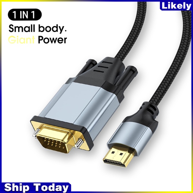 Cáp Chuyển Đổi Hdmi Sang Vga 1080p Chuyên Dụng Cho Máy Chiếu / Laptop