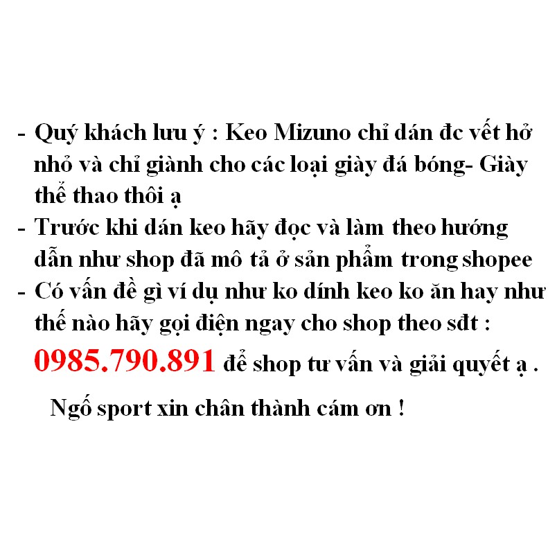 Keo dán giày Mizuno chính hãng