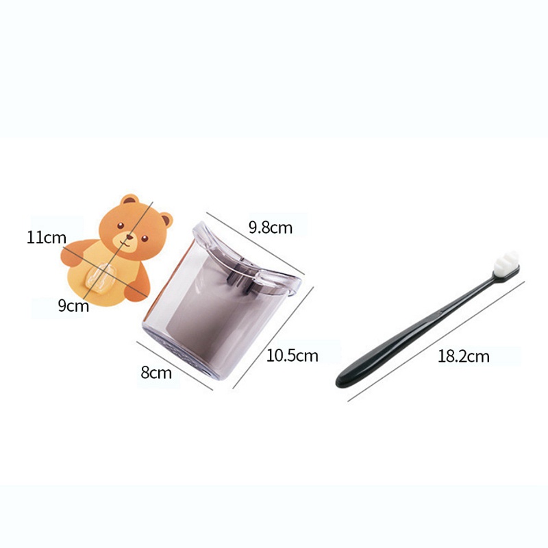 Giá Đỡ Bàn Chải Đánh Răng Gắn Tường Hình Chú Gấu Dễ Thương Tiện Dụng