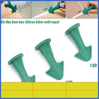 Bộ đầu bơm keo silicone kiêm miết mạch silicon kèm dụng cụ làm sạch