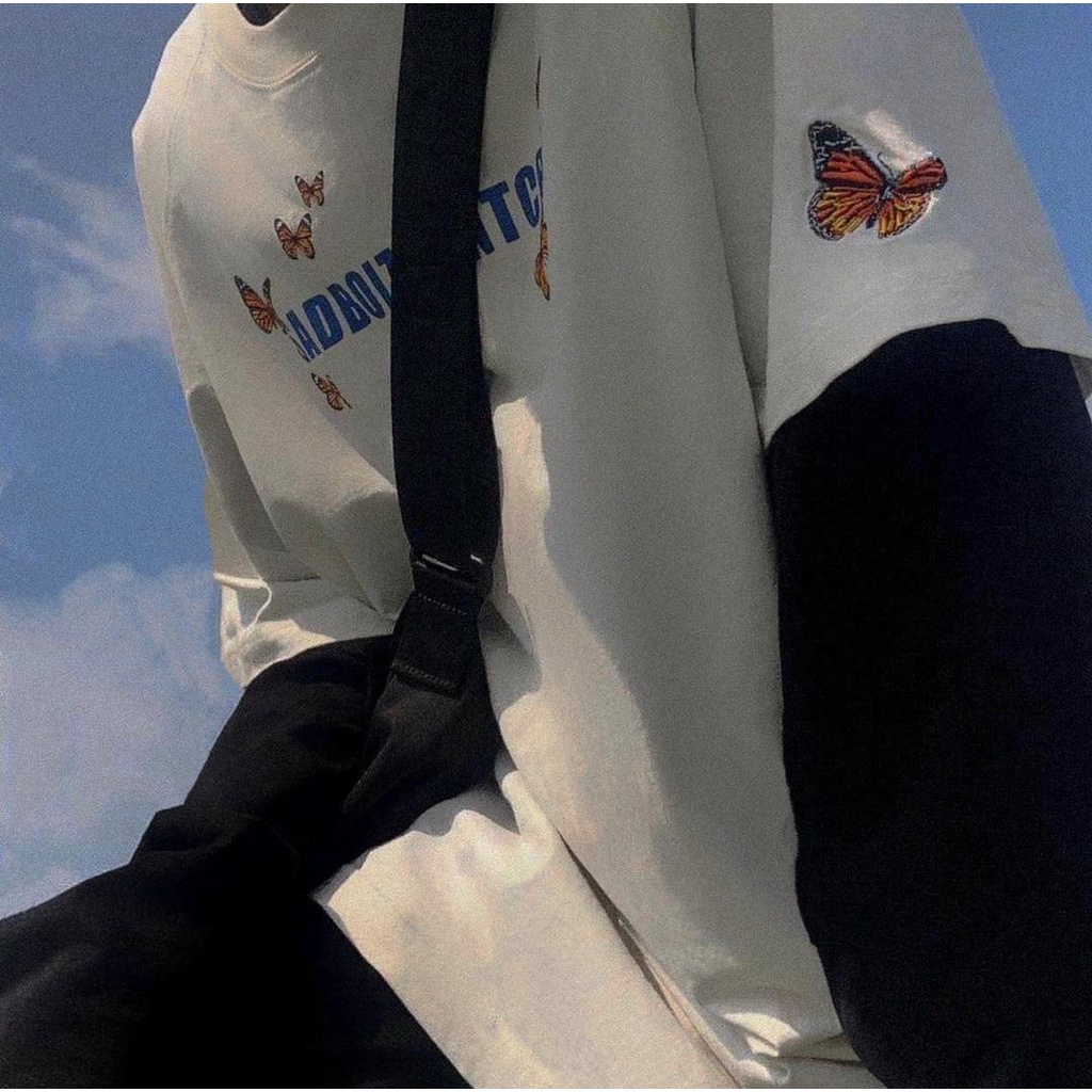 Áo thun Unisex Dreamy Butterfly tay lỡ form rộng nam nữ, Áo phông Unisex chất cotton co dãn