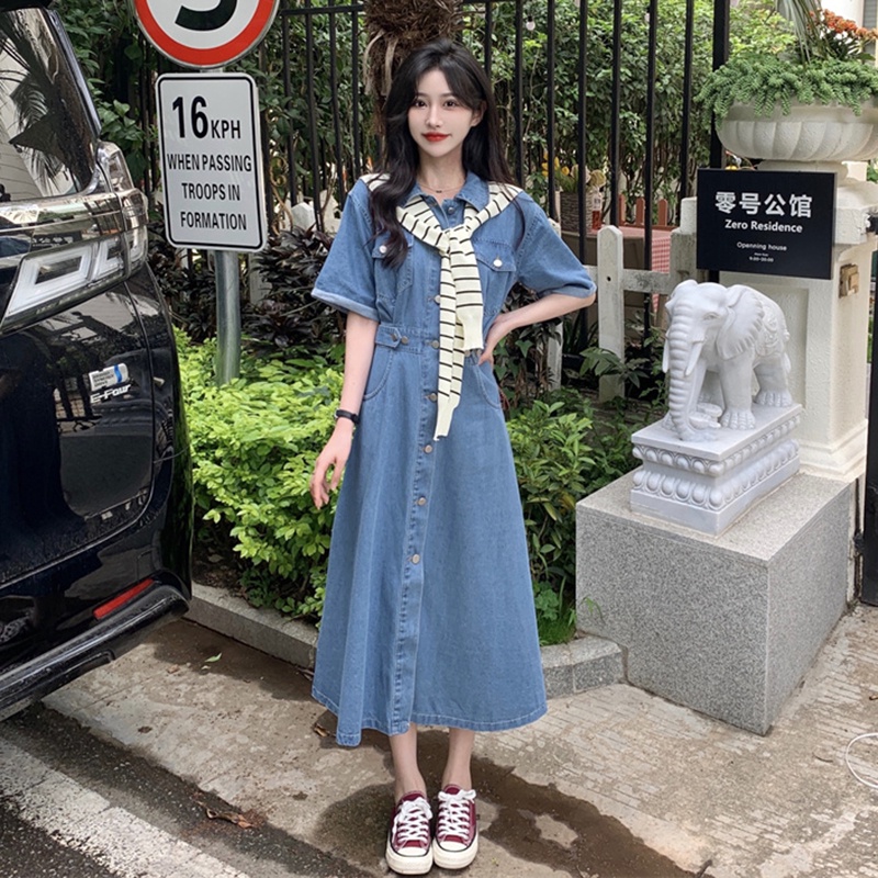 Váy Demin Dáng Dài