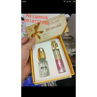 Son kem Ns Lipstick kèm tẩy trang môi_CTKM mua 1 tặng 1 cam san hô