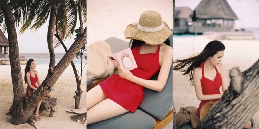 Monokini đồ bơi 1 mảnh dáng váy xoè che bụng