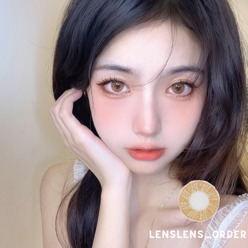 Kính Áp Tròng Lens Mắt Nâu Tây Sáng Đủ Độ Cận [Vui Lòng Đặt 2 Chiếc]m