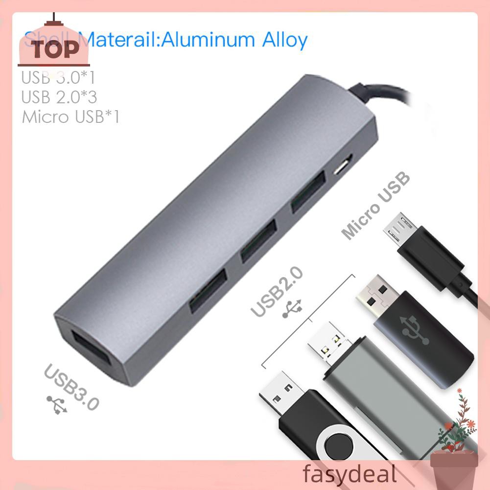 Bộ chia chuyển đổi cổng Hub Type-C 4 trong 1 USB 3.1 USB3.0 3 480Mbps USB2.0