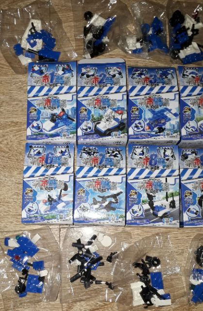 Sét LegoCity 10 hộp lắp ráp 52006 phương tiện giao thông cảnhSát có nhiều chi tiết bằng nhựa ABS trọn bộ