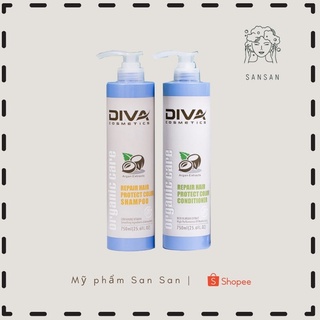 Cặp dầu gội dầu xả giữ màu - phục hồi hư tổn - mùi maca diva 750m
