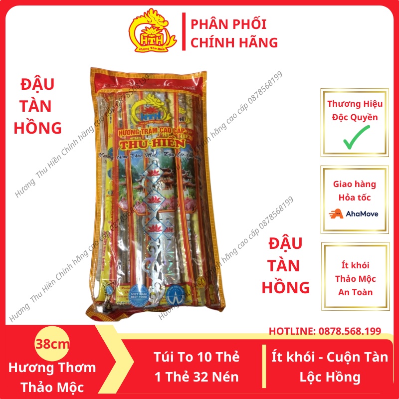 Nhang Trầm Cao Cấp Lộc Hồng 38Cm Thu Hiền, Hương Trầm Cao Cấp Thu Hiền