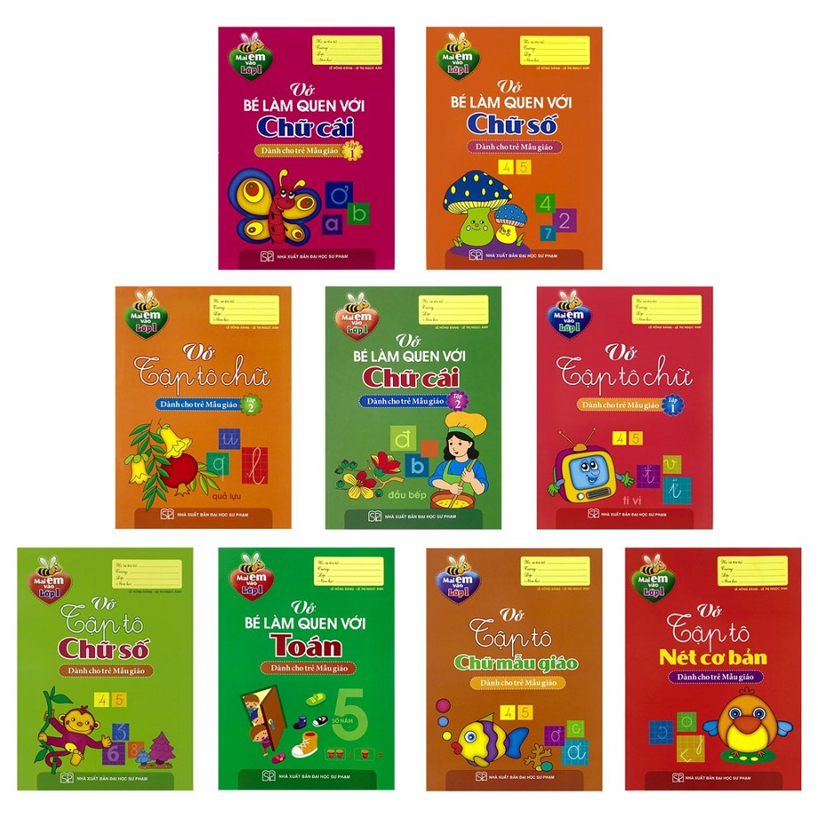 Sách - Mai em vào lớp 1 (Túi 9 cuốn, 4-5 tuổi)