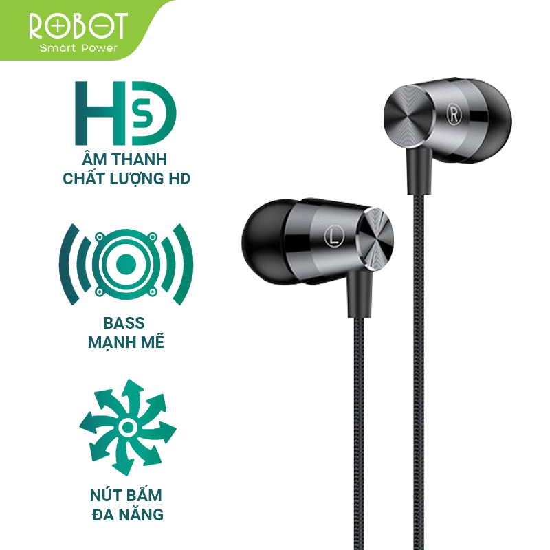 Tai nghe nhét tai có dây RE101S âm thanh HD chất lượng nghe nhạc chơi game có micro đàm thoại
