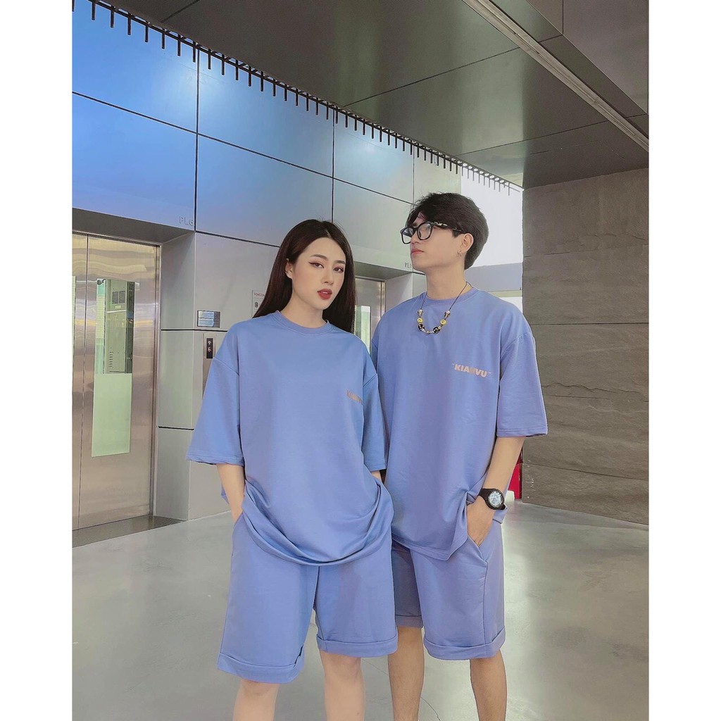Bộ đồ quần áo phông unisex thể thao nhiều màu basic đơn giản form rộng mặc nhóm lớp gia đình đi chơi du lịch