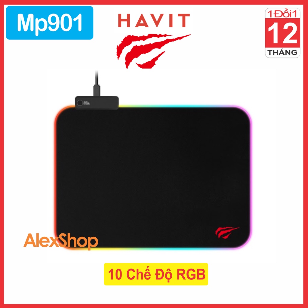 [Chính Hãng] Lót Chuột Mousepad RGB Havit MP901  - Bảo Hành 1 Đổi 1 12 Tháng