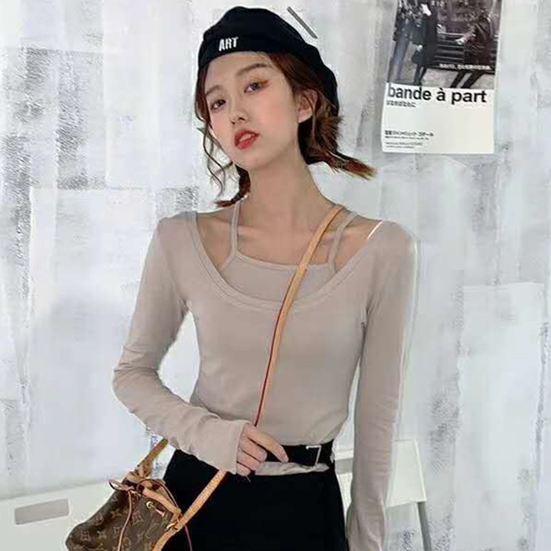 SUXI Áo Dệt Kim Nữ Dài Tay Gợi Cảm