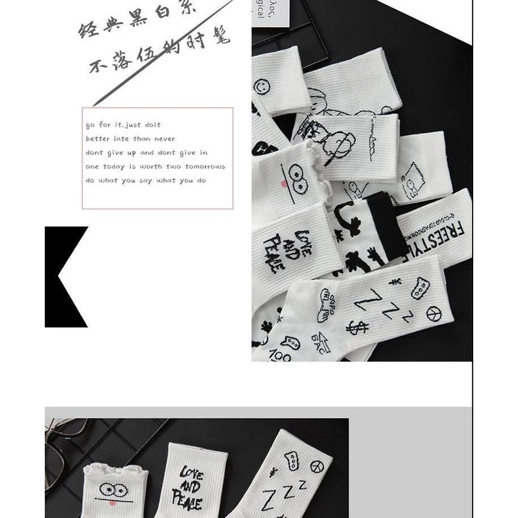 Vớ cotton Thể Thao Dễ Thương Phong Cách Hàn Quốc Cho Nam Và Nữ JP5