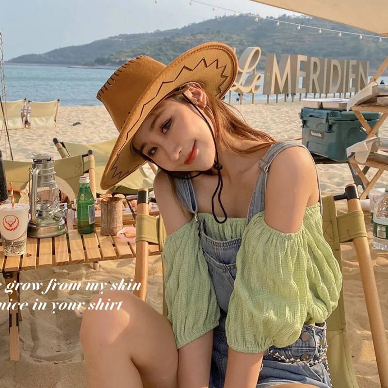 Western cowboy hat / summer sun hat / photo hat / hot girl sun hat