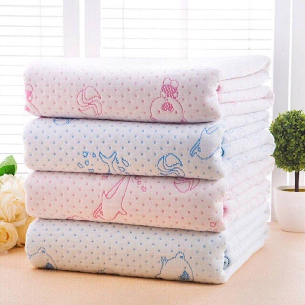 Tấm lót chống thấm cotton 4 lớp cho bé