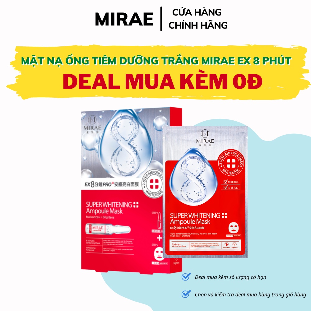 Mặt Nạ Dưỡng Trắng MIRAE EX8 Phút Ống Tiêm Làm Mờ Thâm Cung Cấp Độ Ẩm 20g/miếng