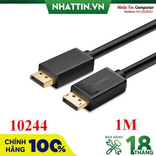 Cáp Displayport to Displayport chuẩn 1.2 dài 1m hỗ trợ 2K*4K Ugreen 10244 cao cấp