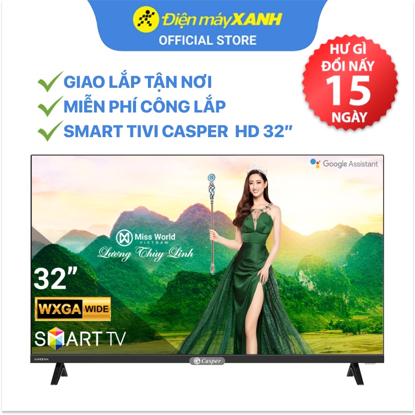 Smart Tivi Casper 32 inch 32HX6200 - Chính hãng BH 2 năm - Miễn phí lắp đặt