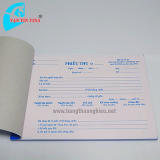 Sổ phiếu thu 2 liên