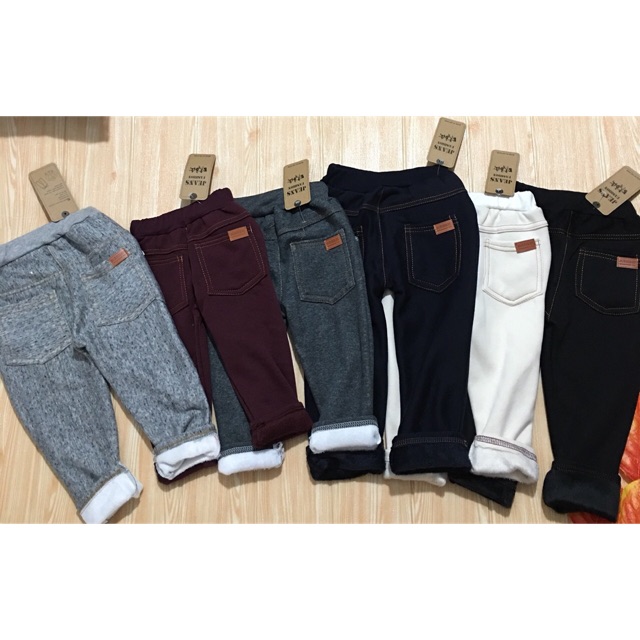 Quàn dáng jeans lót nỉ