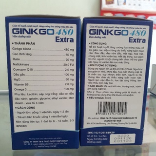 Hoạt huyết ginkgo 480 extra