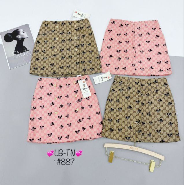 Chân váy thô Micky hai hàng cúc siêu đẹp | BigBuy360 - bigbuy360.vn