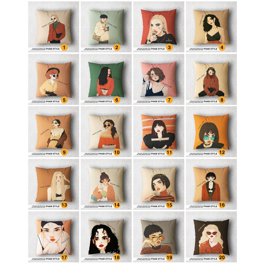 VỎ GỐI SOFA TRANG TRÍ FOREVER YOUNG