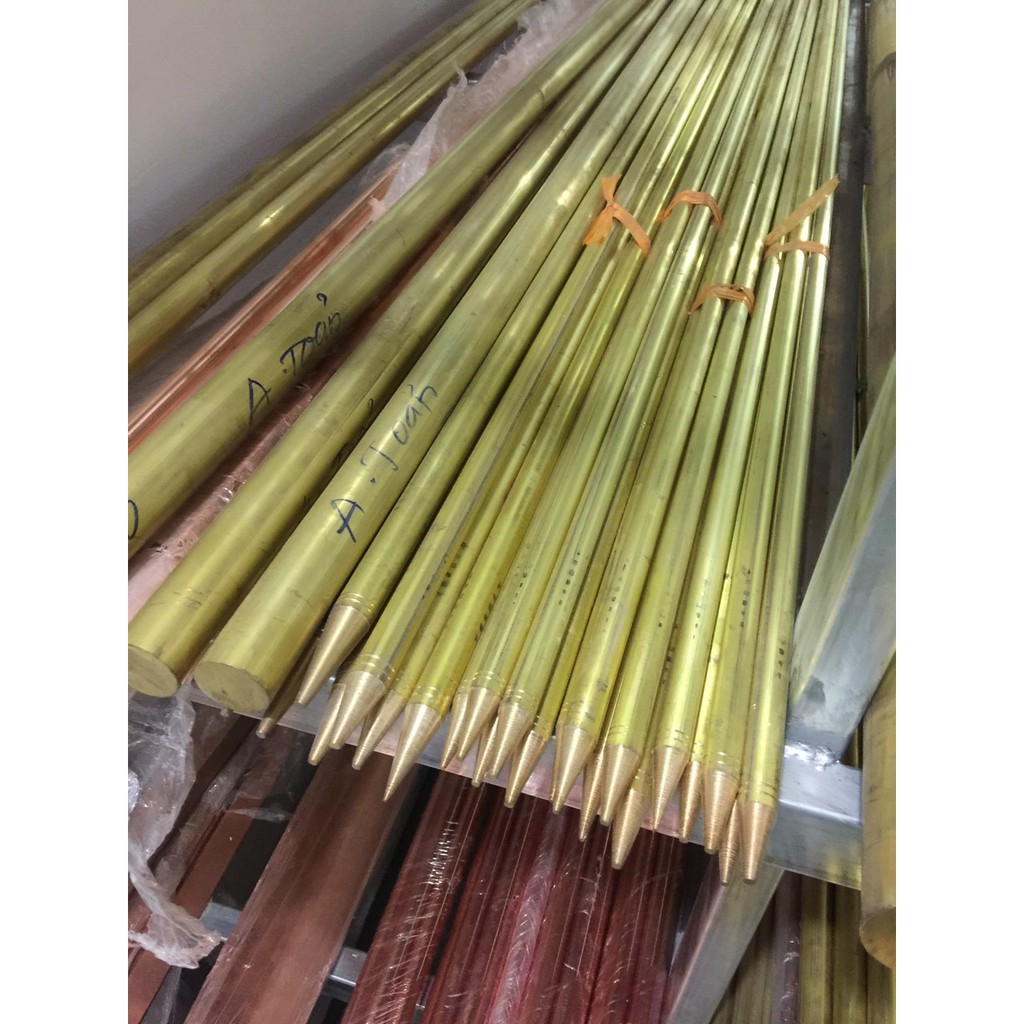Cọc tiếp địa đồng vàng D16 dài 2,4m