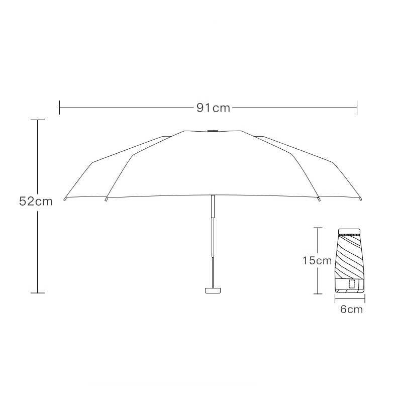 Ultra Dù Gấp Mini 15cm Chống Tia UV Dễ Mang Theo