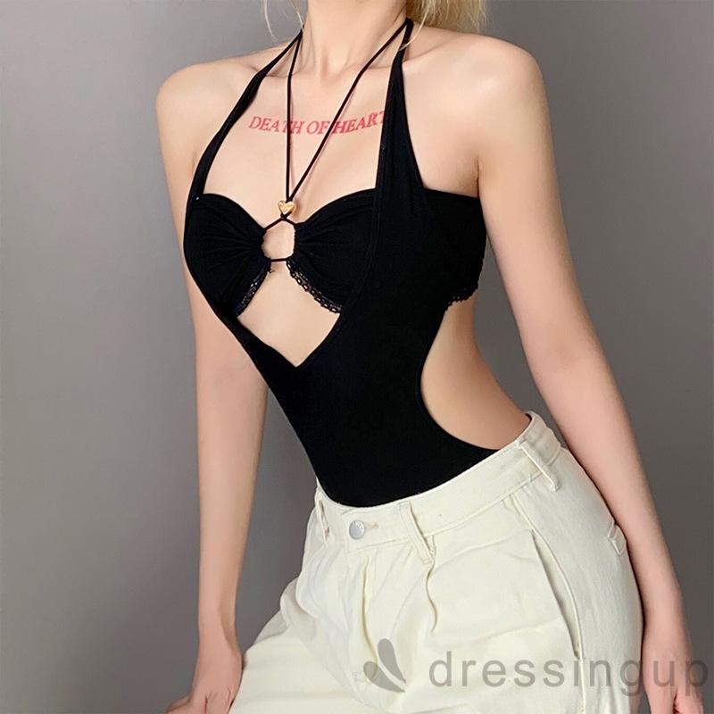 Áo liền quần Không Tay Cổ Chữ V Gợi Cảm Dành Cho Nữ | BigBuy360 - bigbuy360.vn