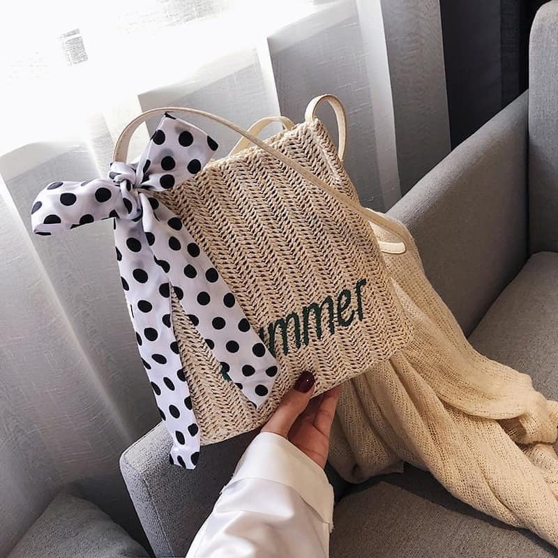 Túi Cói Summer Kèm Nơ Hè 2021 | BigBuy360 - bigbuy360.vn