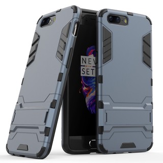 Ốp điện thoại TPU + PC kiểu giáp chống sốc có giá đỡ đứng cho Oneplus 5