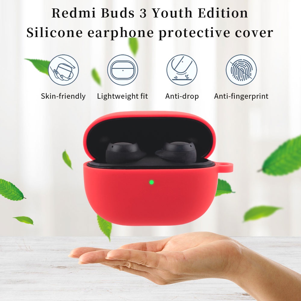 Vỏ Bảo Vệ Hộp Sạc Tai Nghe Xiaomi Redmi Buds 3 Lite Redmi Buds 3 Bằng Silicon Chất Lượng Cao