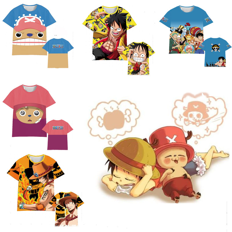 Áo Thun Tay Ngắn Cosplay Nhân Vật Luffy Trong One Piece