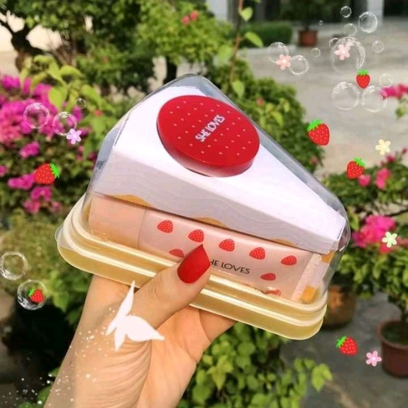 Set kem nền + phấn phủ hình bánh kem | BigBuy360 - bigbuy360.vn